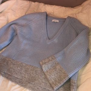 Nordstrom/Lost Ink blue + grey sweater